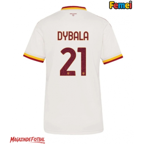 AS Roma Paulo Dybala #21 Tricou Fotbal Replică 2026-27 Femei Deplasare AS Roma Paulo Dybala #21 Tricou Fotbal Replică 2026-27 Femei Deplasare